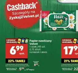 Delikatesy Centrum Papier nawilżany Velvet 1 opak./48 szt. oferta
