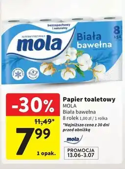 Intermarche Mola Biała Bawełna papier toaletowy 8 rolek oferta