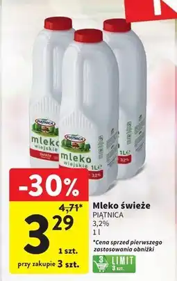 Intermarche Piątnica Mleko wiejskie świeże 3,2% 1 l oferta