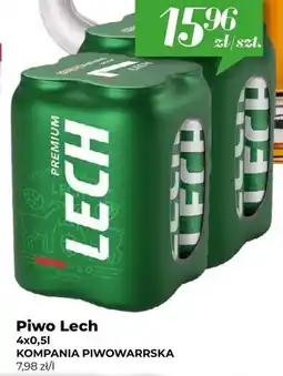 Społem Lech Premium Piwo jasne 2 l (4 x 0,5 l) oferta