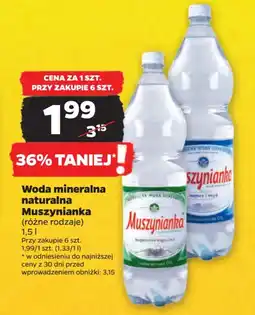 Netto Woda mineralna naturalna Muszynianka oferta