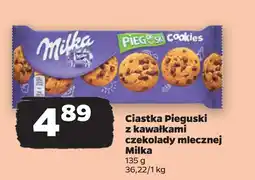 Netto Ciastka Pieguski z kawałkami czekolady mlecznej Milka oferta