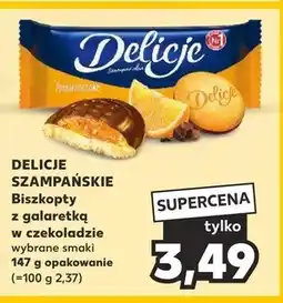 Delicje Szampańskie Biszkopty z galaretką pomarańczową oblewane czekoladą 147 g