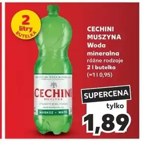 Kaufland Muszyna Cechini Naturalna woda mineralna wysokozmineralizowana średnionasycona 2 l oferta