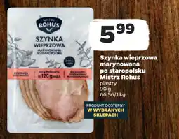 Netto Szynka wieprzowa marynowana po staropolsku Mistrz Rohus 90 g oferta