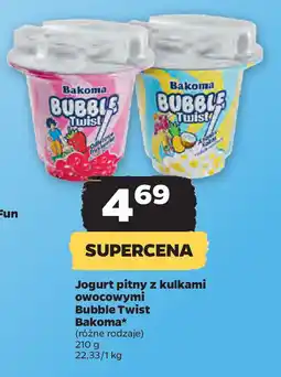 Jogurt pitny z kulkami owocowymi Bubble Twist Bakoma 210 g