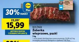 Lidl RZEŹNIK Żeberka wieprzowe, paski 1kg oferta