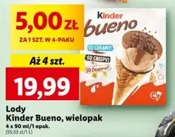 Lidl Kinder Bueno wielopak 4x90ml oferta