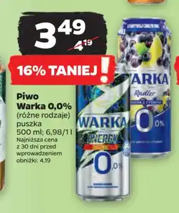 Netto Piwo Warka 0,0% 500 ml oferta