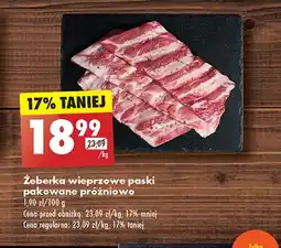 Biedronka Żeberka wieprzowe extra paski oferta