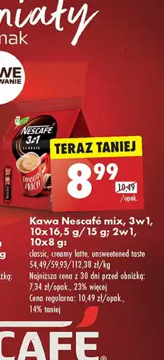 Biedronka Kawa Nescafe 3in1 classic oferta