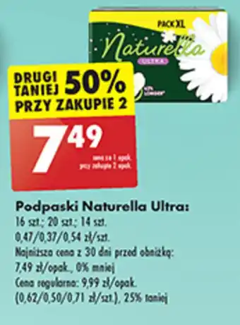 Biedronka Podpaski Naturella Ultra oferta