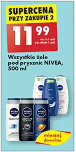 Biedronka Wszystkie żele pod prysznic NIVEA, 500 ml oferta