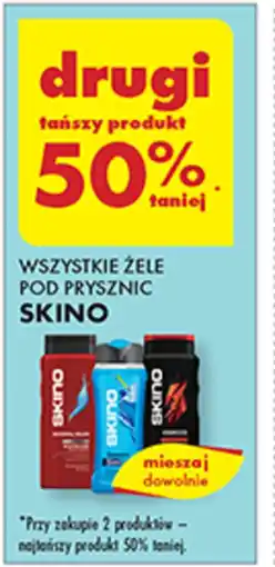 Biedronka WSZYSTKIE ŻELE POD PRYSZNIC SKINO oferta
