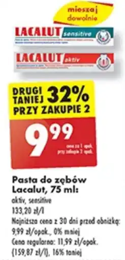 Biedronka Pasta do zębów Lacalut, 75 ml oferta