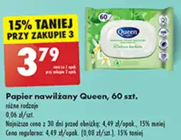 Biedronka Papier nawilżany Queen, 60 szt. oferta