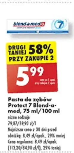 Biedronka Pasta do zębów Blend-a-med oferta