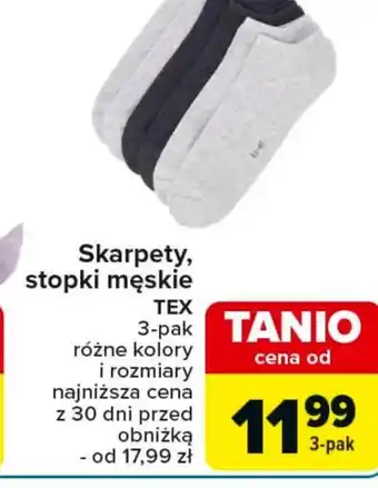 Carrefour Stopki męskie TEX oferta