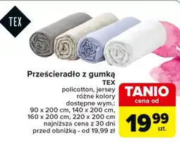 Carrefour Prześcieradło z gumką TEX oferta