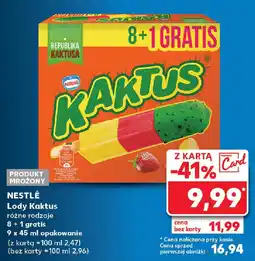Kaufland NESTLÉ Lody Kaktus 8+1 gratis 9x45ml oferta