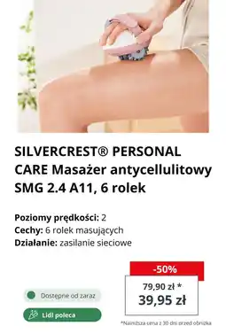 Lidl SILVERCREST PERSONAL CARE Masażer antycellulitowy SMG 2.4 A11, 6 rolek oferta
