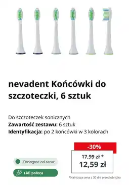 Nevadent Końcówki do szczoteczki, 6 sztuk