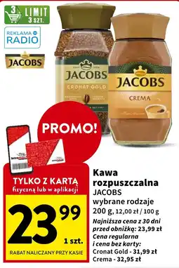 Intermarche Kawa rozpuszczalna JACOBS 200g oferta