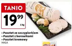 Intermarche Pasztet ze szczypiorkiem Pasztet z borowikami Pasztet kremowy HAGA 1kg oferta
