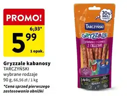 Intermarche Gryzzale kabanosy TARCZYŃSKI 90g oferta