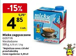 Intermarche Mleko zagęszczone GOSTYŃ 500g oferta