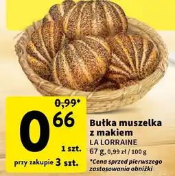 Intermarche Bułka muszelka z makiem LA LORRAINE 67 g oferta