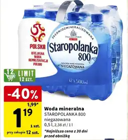 Intermarche Woda mineralna STAROPOLANKA 800 0,5l oferta