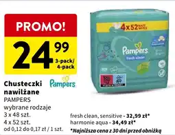 Intermarche Chusteczki nawilżane PAMPERS 3x48szt. oferta