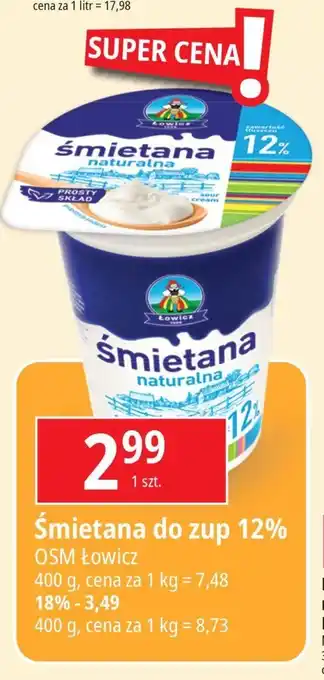E.Leclerc Śmietana 18 % Łowicz 1906 łowicka oferta