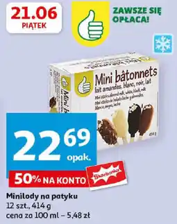 Auchan Minilody na patyku 12 szt. oferta