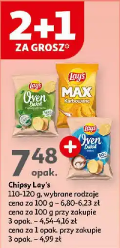 Auchan Chipsy Lay's 110-120 g oferta