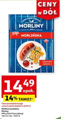 Auchan Kiełbasa morlińska Morliny 600 g oferta