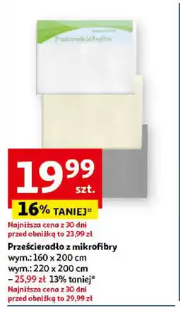 Auchan Prześcieradło z mikrofibry oferta