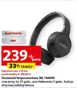 Auchan Słuchawki bezprzewodowe JBL T660NC oferta