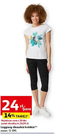 Auchan Legginsy damskie krótkie oferta