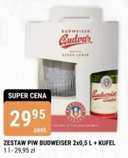 bi1 ZESTAW PIW BUDWEISER 2 x 0,5 L + KUFEL 1 l oferta
