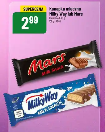 Polomarket Kanapka mleczna Milky Way lub Mars Quest Food 28 g oferta