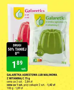 bi1 GALARETKA AGRESTOWA LUB MALINOWA Z WITAMINA C 75 g oferta