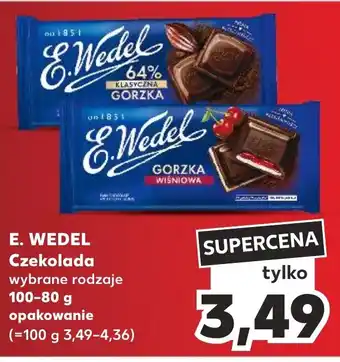 Kaufland E. WEDEL Czekolada 100-80g oferta