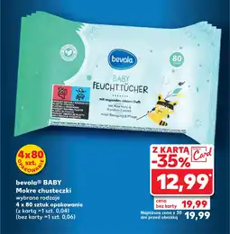 Kaufland Bevola BABY Mokre chusteczki 4x80szt oferta