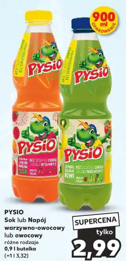 Kaufland PYSIO Sok lub Napój warzywno-owocowy lub owocowy 0,9l oferta