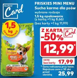 Kaufland FRISKIES MINI MENU Sucha karma dla psów 1,5kg oferta