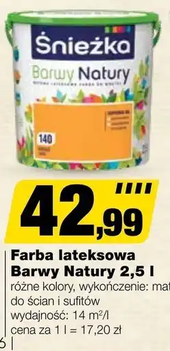 Bricomarche Farba lateksowa Śnieżka oferta
