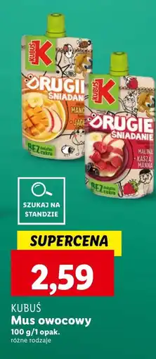 Lidl Mus owocowy Kubuś oferta