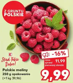 Kaufland Polskie maliny 250 g oferta
